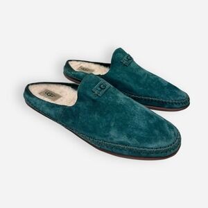 UGG Slippers Tamara 1019249 Green US 8 EU 39 Flats Slip On Suede Leather Shoes